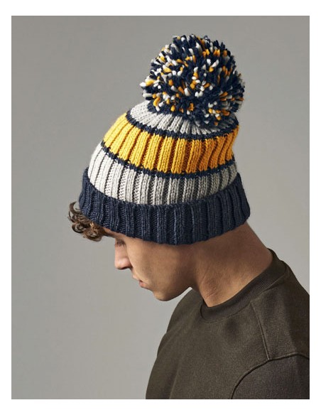 BEE-B392-Hygge Striped Beanie 2